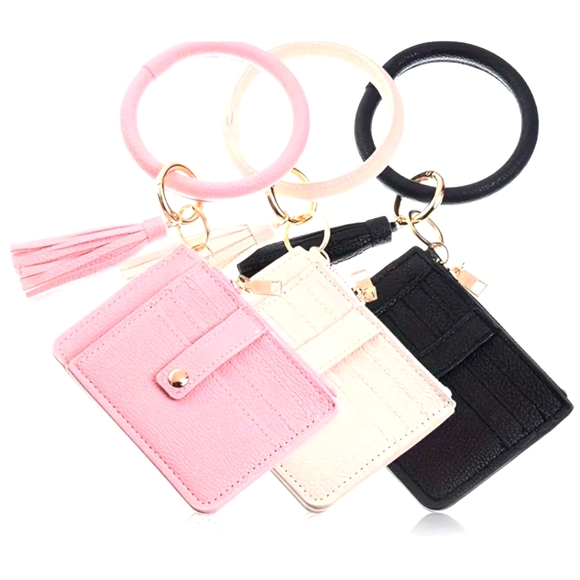 Wristlet Leather Keychain wallet (1 of 2) Black one has been sold - Picture 1 of 3